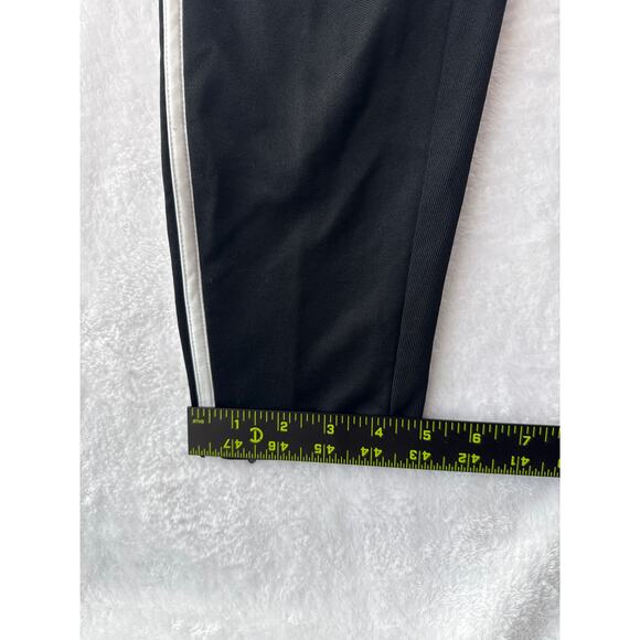 Adidas Climacool Women Medium Track Pants Tricot Black White 3 Stripe Ankle Zip - Picture 6 of 7